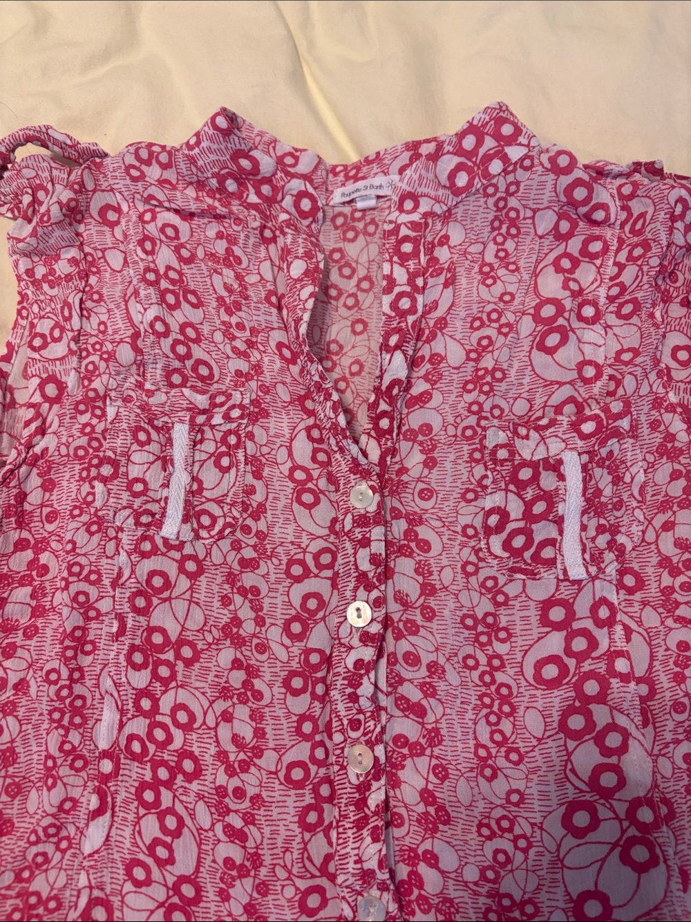 Poupette St. Barth Pink Printed Tassel-Hem Mini coverup - Picture 4 of 4